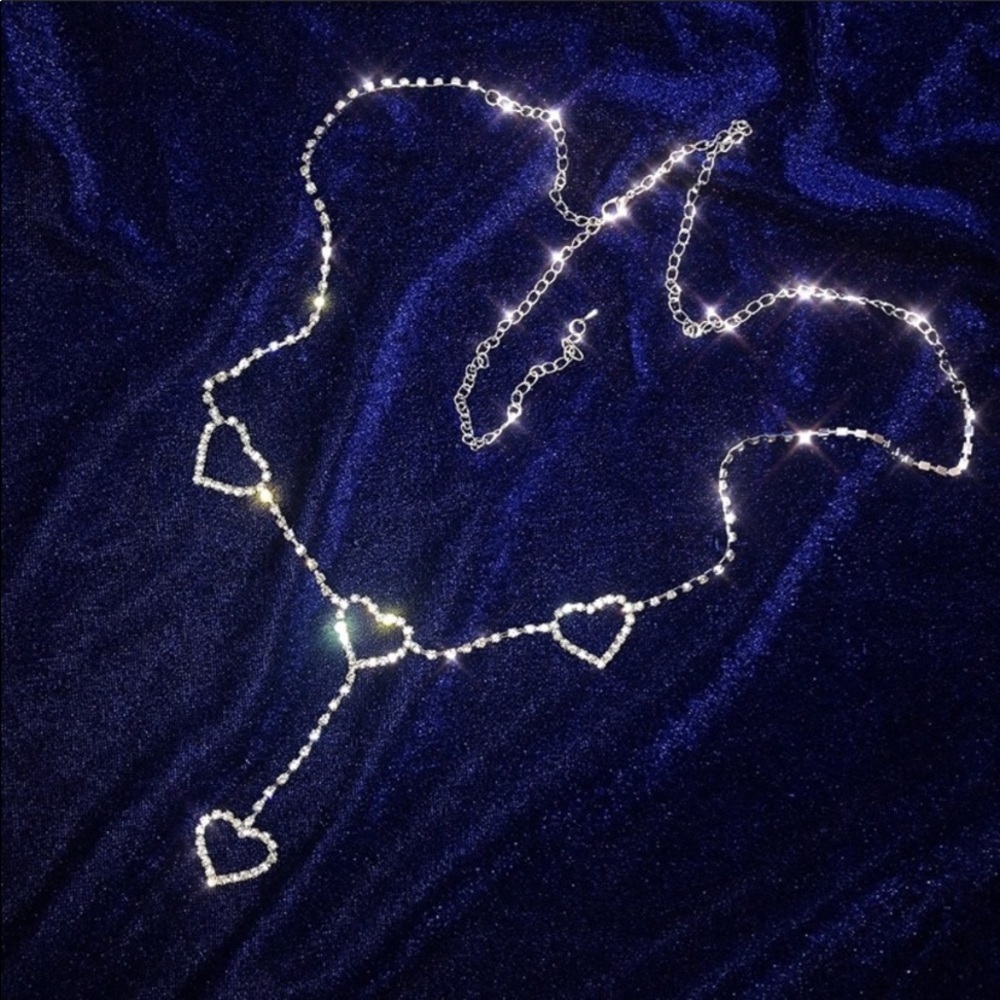 y2k inspired rhinestone chain belt/ belly chain 😍